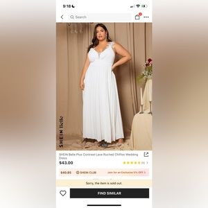 Belle Plus Contrast Lace Ruched Chiffon Wedding Dress Formal Dress or Maxi Dress